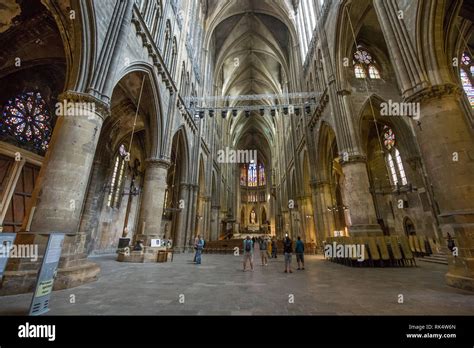 Interior of Metz cathedral in France Stock Photo - Alamy