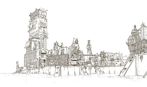 Image result for sketch steampunk city | Steampunk city, City, Surrealism