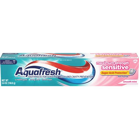 Aquafresh Maximum Strength Sensitive - Ingredients - Protection ...