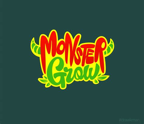 MonsterGrow cartoon logo design (lettering) :: Behance