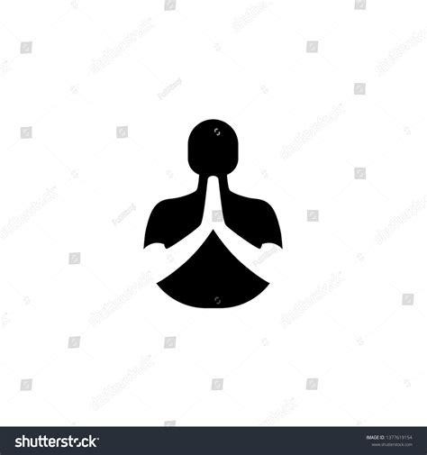 Thank You Namaste Pose Logo Symbol: vetor stock (livre de direitos ...