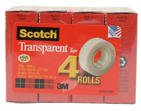 Scotch 55401811 Transparent Tape Refill