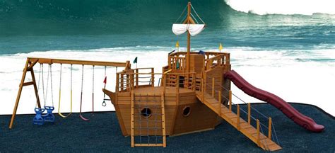 playhouse swing set plans | Pirate Ship Playhouses | My house...someday | Pinterest | Pirate ...