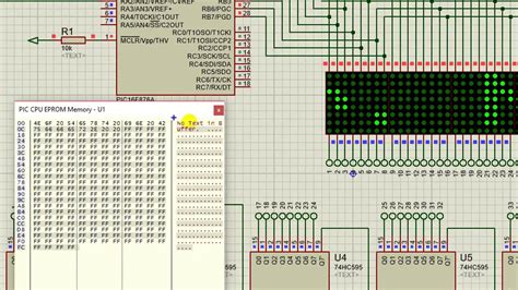 8x48 LED moving Matrix using 74HC595 - YouTube