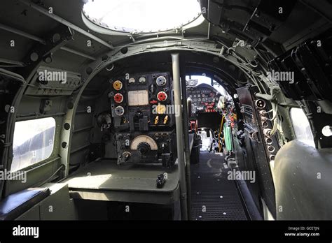 A general view showing the cramped interior working area of the World ...