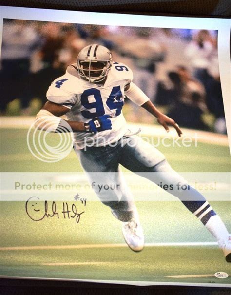 Charles Haley Cowboys Jsa Signed 20x24 Giclee Canvas Print Authentic Autograph