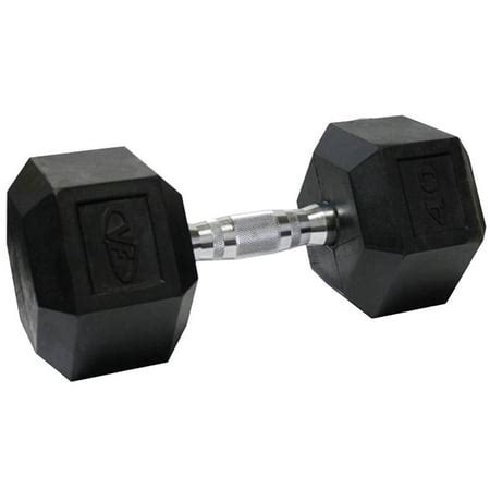 40 lbs. Rubber Hex Dumbbell - Walmart.com