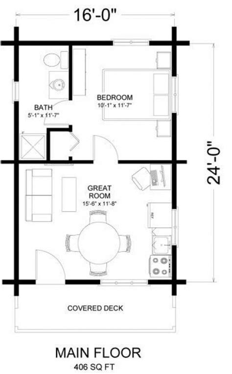 16 X 24 Cottage Floor Plans - floorplans.click