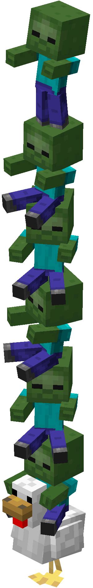 Minecraft Baby Zombie Riding A Chicken