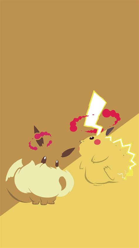 Gigantamax Eevee and Pikachu iphone wallpaper, hope you like! : r/pokemon