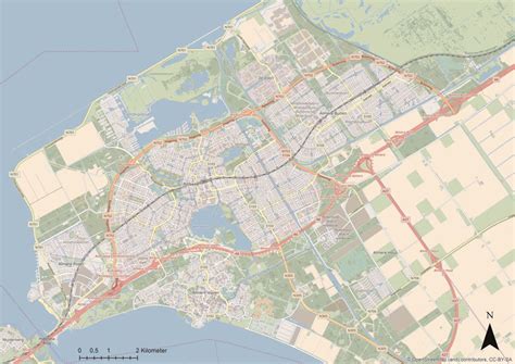 Almere map, # OpenStreetMap contributors, 11/2017. Retrieved from ...