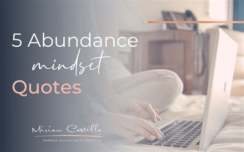 5 abundance mindset quotes to inspire you daily - Miriam Castilla ...