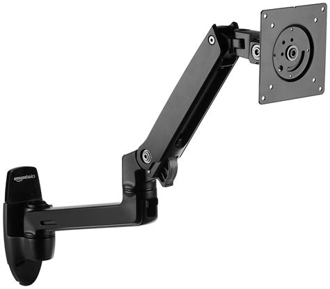 Amazon Basics Premium Wall Mount Computer Monitor and TV Stand - Lift Engine Arm Mount, Aluminum ...