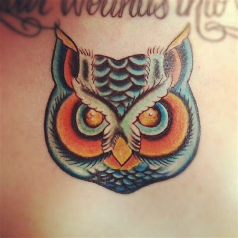 Traditional owl done by Sean Drake #tattoo | Tattoos, Animal tattoo, Owl