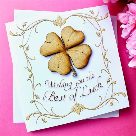 Handmade Good Luck Card Wishing You the Best of Luck | Etsy