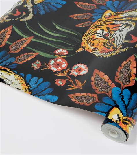 Tiger Leaf Wallpaper in Multicoloured - Gucci | Mytheresa