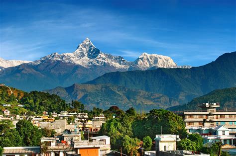 Scenic view of Machhapuchhre Mountain which means Fish Tail in english ...