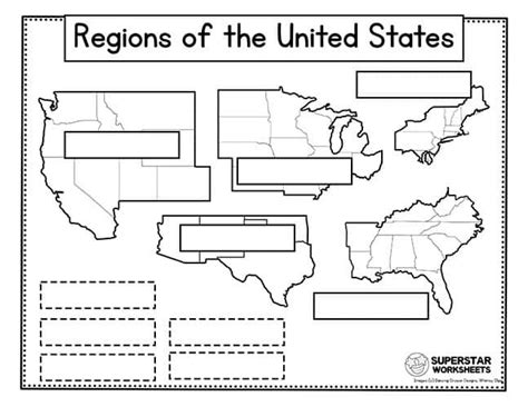 Grade 1 5 Us Regions Worksheet