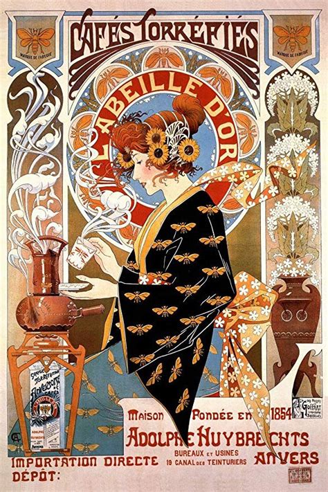 Amazon.com: Cafe Torrifies - Labeille D'or - Vintage French Advertising Poster (24 x 36 ...