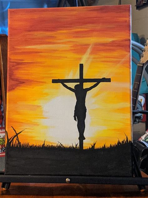 Jesus on the Cross - Acrylic Painting