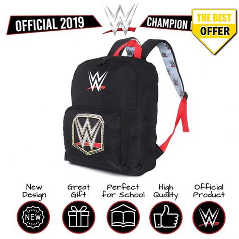 WWE Wrestling Boys Backpack Official Merchandise World Wrestling | Boys backpacks, School bags ...