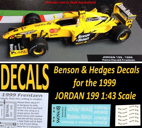 Jordan F1 199 Benson & Hedges Frentzen / Damon Hill water slide DECALS ...