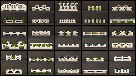 30 Minecraft Quartz Wall & Fence Design Ideas For Your Modern House - YouTube