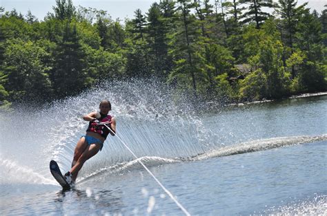 .Water skiing every summer