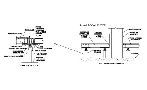 Raised room floor detail drawing specified in this AutoCAD file. Download this 2d AutoCAD ...