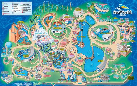 SeaWorld Park Map | SeaWorld Orlando | Orlando map, Orlando theme parks ...