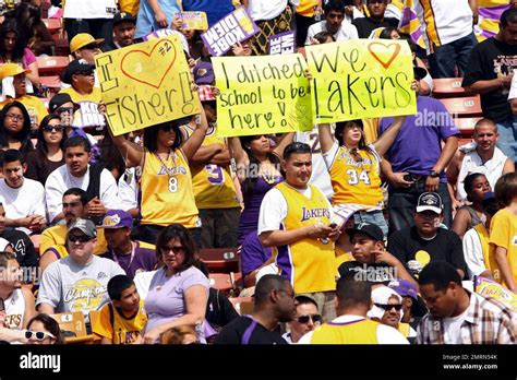 The Los Angeles Lakers celebrate their NBA Championship with a parade across downtown Los ...