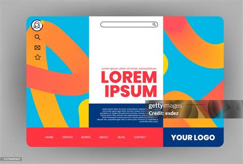 Modern Website Template Design High-Res Vector Graphic - Getty Images