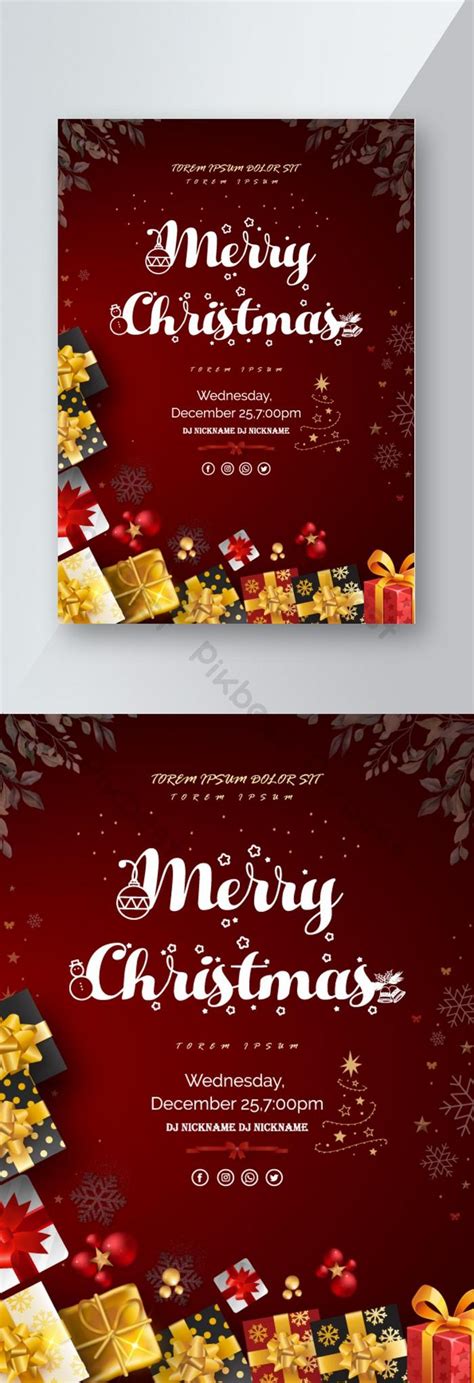 Merry Christmas Flyer Template Design | AI Free Download - Pikbest