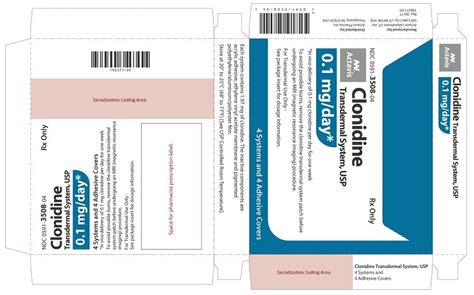 Clonidine Patch: Package Insert / Prescribing Information - Drugs.com