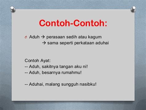 Contoh Ayat Seruan Tahun 3