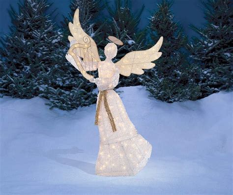 Light-Up Angel with Harp 5 FT. Christmas Yard Decor Decoration: Amazon ...