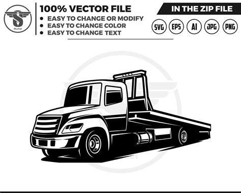 Flatbed Truck Svg Truck Towing Svg Tow Truck Svg Tow - Etsy UK