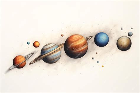 Premium Photo | Illustration of Planets created with colored pencils ...