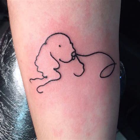 Simple cocker spaniel tattoo, simple dog tattoo Tattoos For Dog Lovers, Dog Tattoos, Animal ...