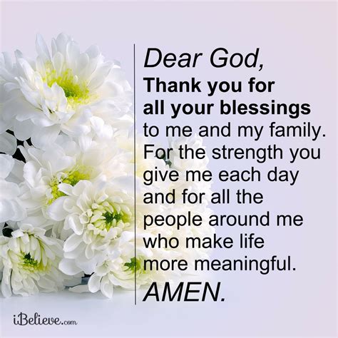 Dear God: Thank You For All Your Blessings