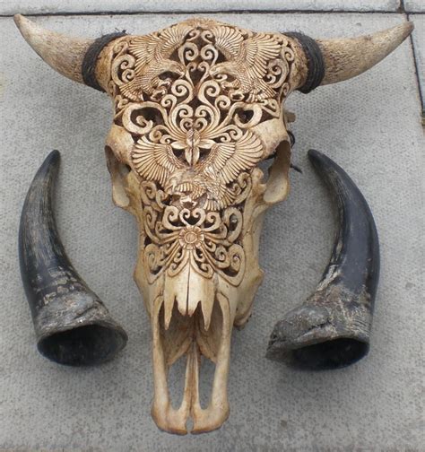 carved buffalo skull | Native American...i admire the art and life style | Pinterest