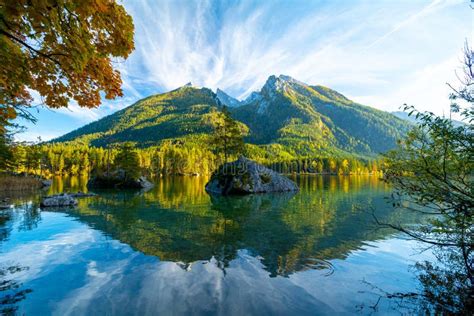 Lake Hintersee in Ramsau in Berchtesgaden, Bavaria, Germany Stock Photo - Image of natural, blue ...