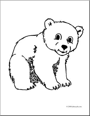 Polar Bear Cub Drawing at GetDrawings | Free download