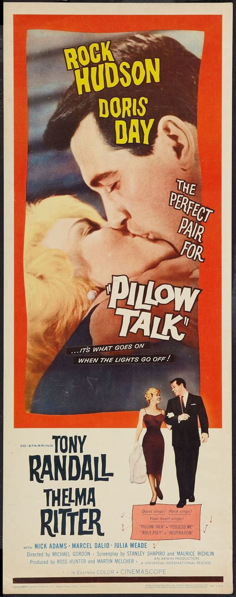 Pillow Talk (1959) | Pillow talk movie, Rock hudson, Tony randall