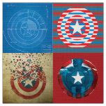 Captain America 75th Anniversary Shield Pattern Fabric | Zazzle