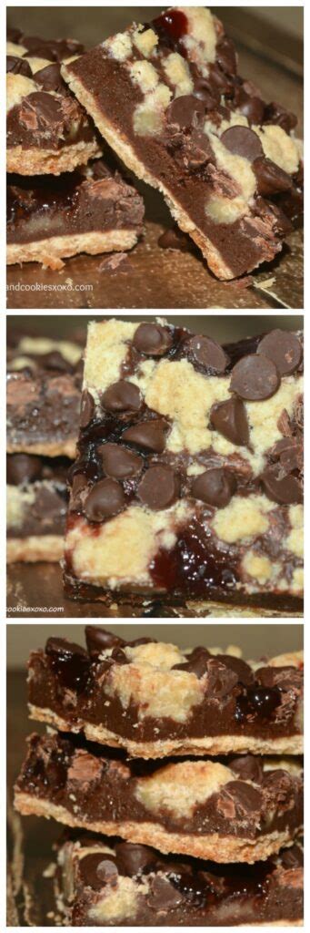 Chocolate Raspberry Fudge Bars - Hugs and Cookies XOXO