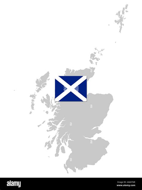 Flag and map of Scotland Stock Photo - Alamy