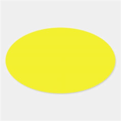 Bright Yellow Oval Sticker | Zazzle.com