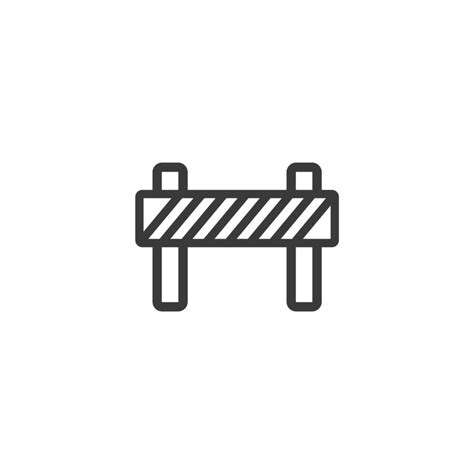 Vector sign of the Roadblock symbol is isolated on a white background ...