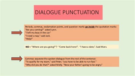 Understanding dialogue and dialogue tags